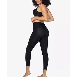 LEONISA‎ Sculpting Shaper Legging Butt Lifting Inner Shorts Sz LARGE Black